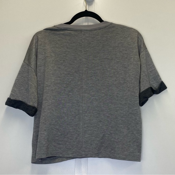 Rag & Bone Gray Two Tone Alexa Baby Tee Shirt - Picture 6 of 8